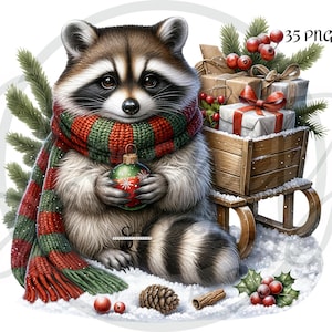 watercolor clipart, woodland animals, christmas clipart, animal graphics, holiday decor, cute animal art, png clipart, forest animals, winter clipart, sublimation designs, commercial use art, woodland decor, baby animal clipart