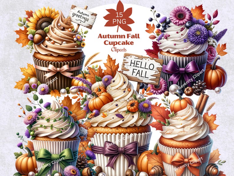 Fall Cupcake Toppers, Fall Baby Shower, Pumpkin Cupcake, Editable Template, Pumpkin Baby Shower, Baby Shower Decor, Fall Cake Topper, Instant Download, Autumn Baby Shower, Cupcake Clipart, Fall Party Decor, Autumn Fall Toppers, Autumn Fall Cupcake