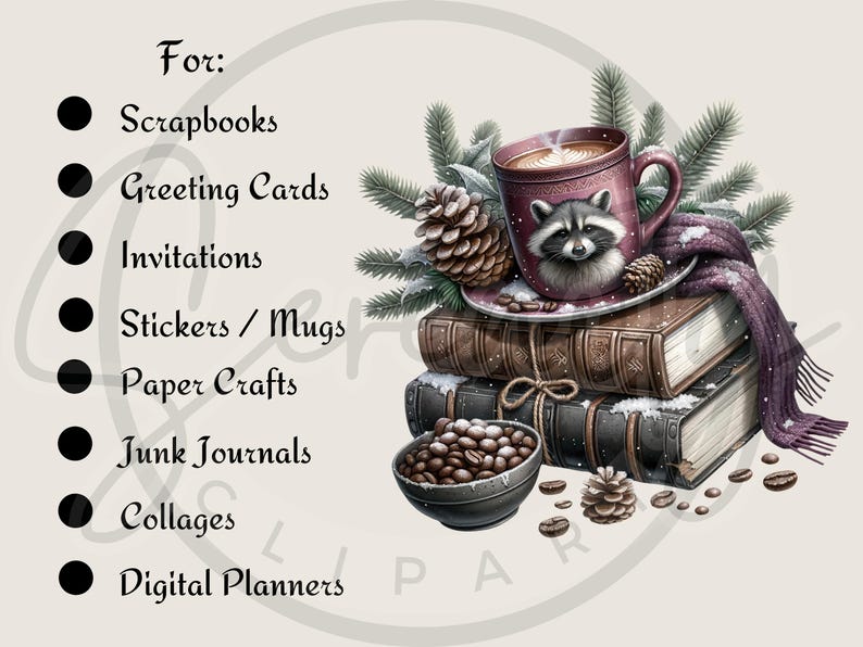 Coffee Clipart, Book Clipart, Coffee And Book Clipart, Coffee And Book PNG, Book Lover Clipart, Book Lover PNG, Woodland Clipart, Woodland PNG, Watercolor Coffee, Bookworm Clipart, Bookworm, Cozy Reading, Junk Journal, Sublimation, Digital Download