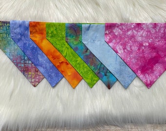 Tie dye Dog Bandana | Over the Collar Bandana | Slip On Bandana