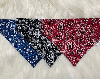 Paisley Dog Bandana | Over the Collar Bandana | Slip On Bandana