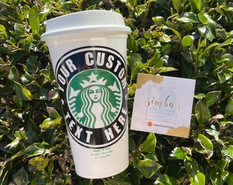 Wiederverwendbare Wiederverwendbare Hot Cup | Personalisierter Starbucks Cups | Aufkleber für Starbucks Tassen