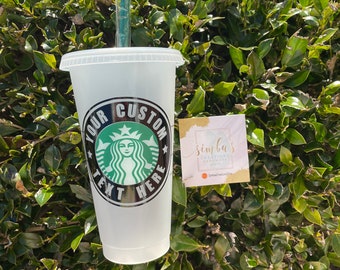 Wiederverwendbare Wiederverwendbare Cold Cup | Starbucks Frosted Cup | Personalisierte Tasse | Aufkleber für Starbucks Tassen
