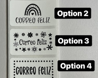 Correo Feliz Thermal Sticker Labels | Small Business Packaging Labels | Calcomanias