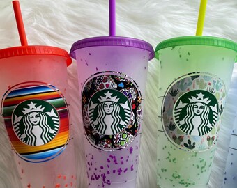 Starbucks Summer 2021 Color Changing Cold Cup | Starbucks Confetti Color  Changing Cup | Starbucks Personalized Cold Cup - Etsy