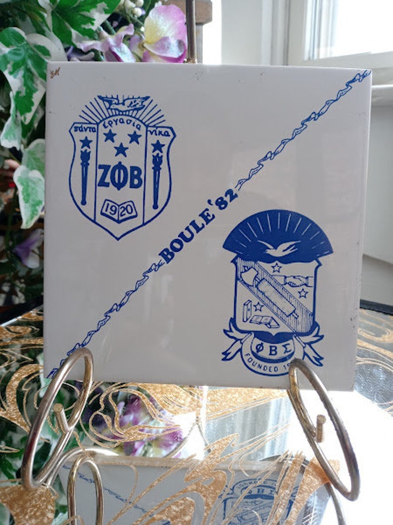 Zeta Phi Beta Inc Phi Beta Sigma 82 Boule Tile Porcelain Etsy
