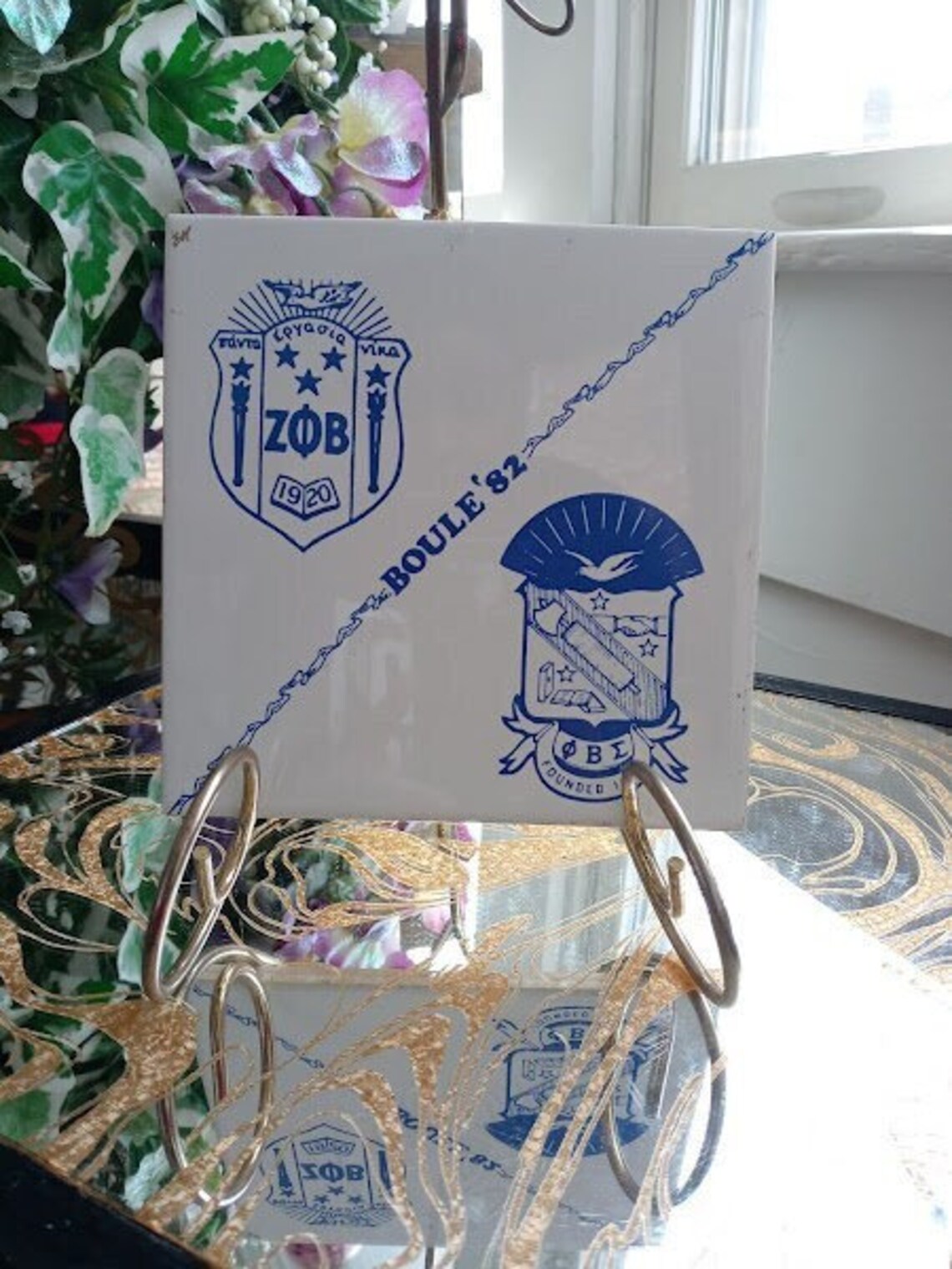 Zeta Phi Beta Inc Phi Beta Sigma 82 Boule Tile Porcelain Etsy