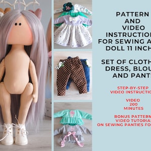 make cloth doll body, clothes sewing pattern, tilda doll tutorial