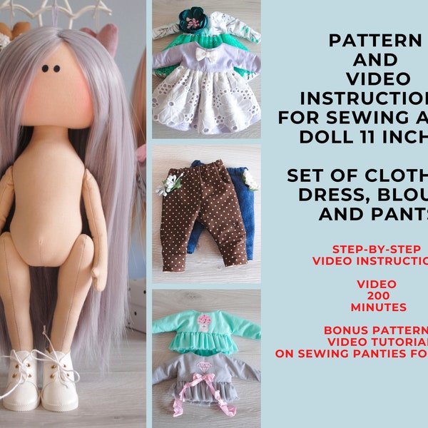 make cloth doll body, clothes sewing pattern, tilda doll tutorial