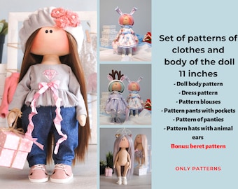 Doll Making PDF , blank rag doll, make doll yourself, cloth doll pattern