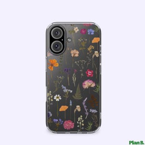Botanical Wildflower Phone Case: Clear Floral Design