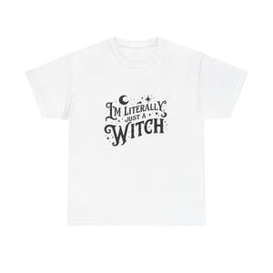 Witchy Unisex Cotton Tee, Cute Witch Shirt, Halloween Apparel, Eco-Friendly Gift, Magic Lover&#39;s Top, Fun Everyday Wear