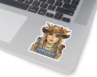 Cowgirl Sticker - "Cowgirls Do It Better" - Western Decor, Laptop Stickers, Gift for Her, Cowboy Theme, Boho Style