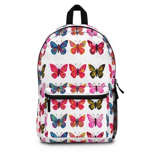 Colorful Butterfly Backpack, Trendy School Bag, Cute Tote for Kids, Gift for Nature Lovers, Summer Accessory, Travel Companion