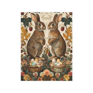 Pacchetto di cartoline vintage di coniglio, biglietti di auguri di Pasqua, decorazioni primaverili, set di biglietti d'artista, regalo per gli amanti della natura