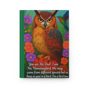 Dziennik w twardej oprawie Whimsical Nature - inspirujący prezent dla miłośników ptaków, entuzjastów przyrody, listów ekologicznych, poezji i nie tylko