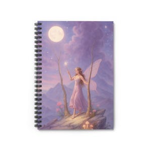 Whimsical Fairy Spiral Notebook - Inspirational Journal for Dreamers, Gift for Writers, Magical Stationery