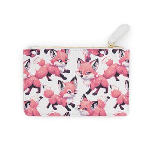 Cute Fox Mini Clutch Bag, Stylish Purse, Makeup Organizer, Gift for Animal Lovers, Fox Lovers Accessory, Travel Essentials