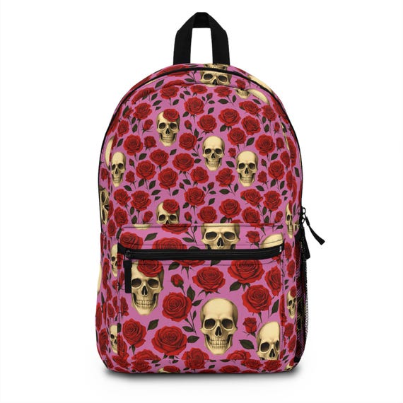 Floral Skull Mini Backpack Purse Casual Travel Work Shoulders Bag :P 812FePuY-uL._AC_UY200_.jpg main image 4