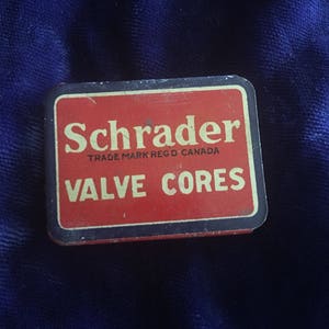 Schrader Valve Cores Vintage Tin