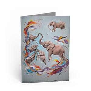 Wunderliche Elefant-Grußkarten - Perfekt für Geburtstage, Feiern, Tierliebhaber, Kunstbegeisterte und herzliche Wünsche