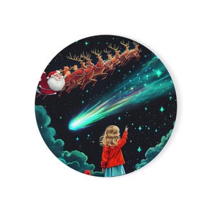 Dessous de verre en liège sur le thème de Noël, sous-verre du père Noël, verres des fêtes, décoration d'intérieur festive, cadeau magique pour les proches, indispensables pour une fête des fêtes