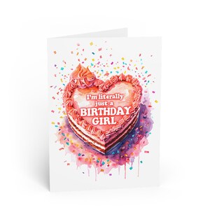 Ich bin buchstäblich nur ein Geburtstagskind, lustige Karte für Geburtstage, süße Feierkarte, Karte für beste Freunde, festliche Partykarte