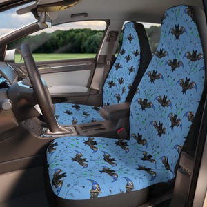 Whimsical Bat Print Car Seat Covers | Fun Gothic Decor, Unique Car Accessories, Halloween Car Accessories, Gift for Bat Lovers, Spooky Vibes