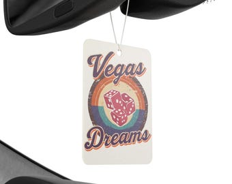 Retro Vegas Dreams Car Air Freshener - Perfect Gift for Gamers & Travel Enthusiasts, Car Scent, Home Decor, Road Trip Accessory, Casino