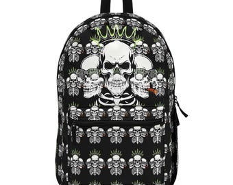 Black Faux Leather Backpack with Bull Skull Accent Black Skull Leather Backpack - Etsy main image 3