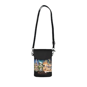 Cartera pequeña para teléfono móvil Wanderlust, bandolera de viaje, imprescindible para vacaciones, accesorio para festivales, bolso ideal para aventuras, elegante soporte para teléfono.