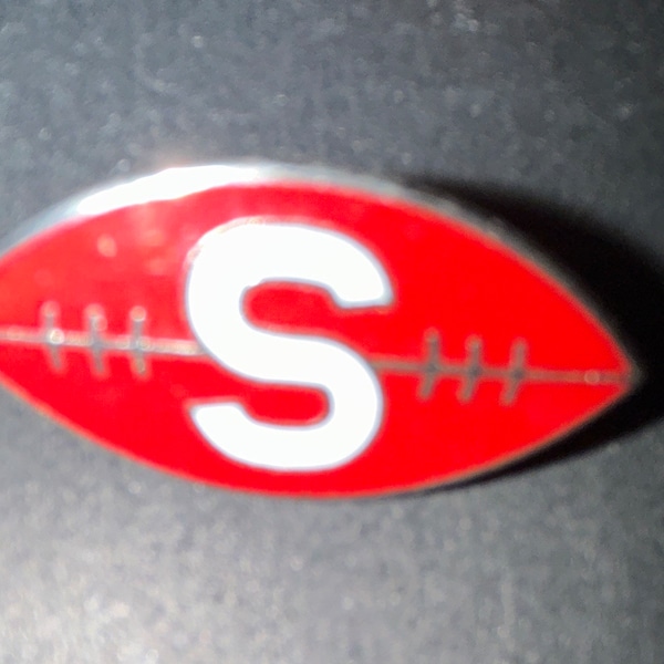 Stanford University Pin Football shaped