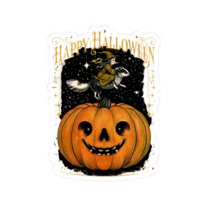 Whimsical Halloween Kiss-Cut Stickers, Fun Party Favors, Planner Decor, Seasonal Gifts, Trick or Treat Accessories