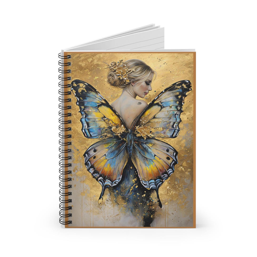 Butterfly Effect Notebook Bohemian Butterfly Spiral Notebook, Artistic Journal for Creatives ...