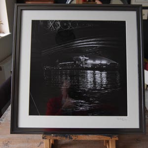 Nottingham Forest&#39;s City Ground from under Trent Bridge Matted unframed print
