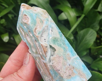 Blue Aragonite Obelisk/ Tower / 213 grams
