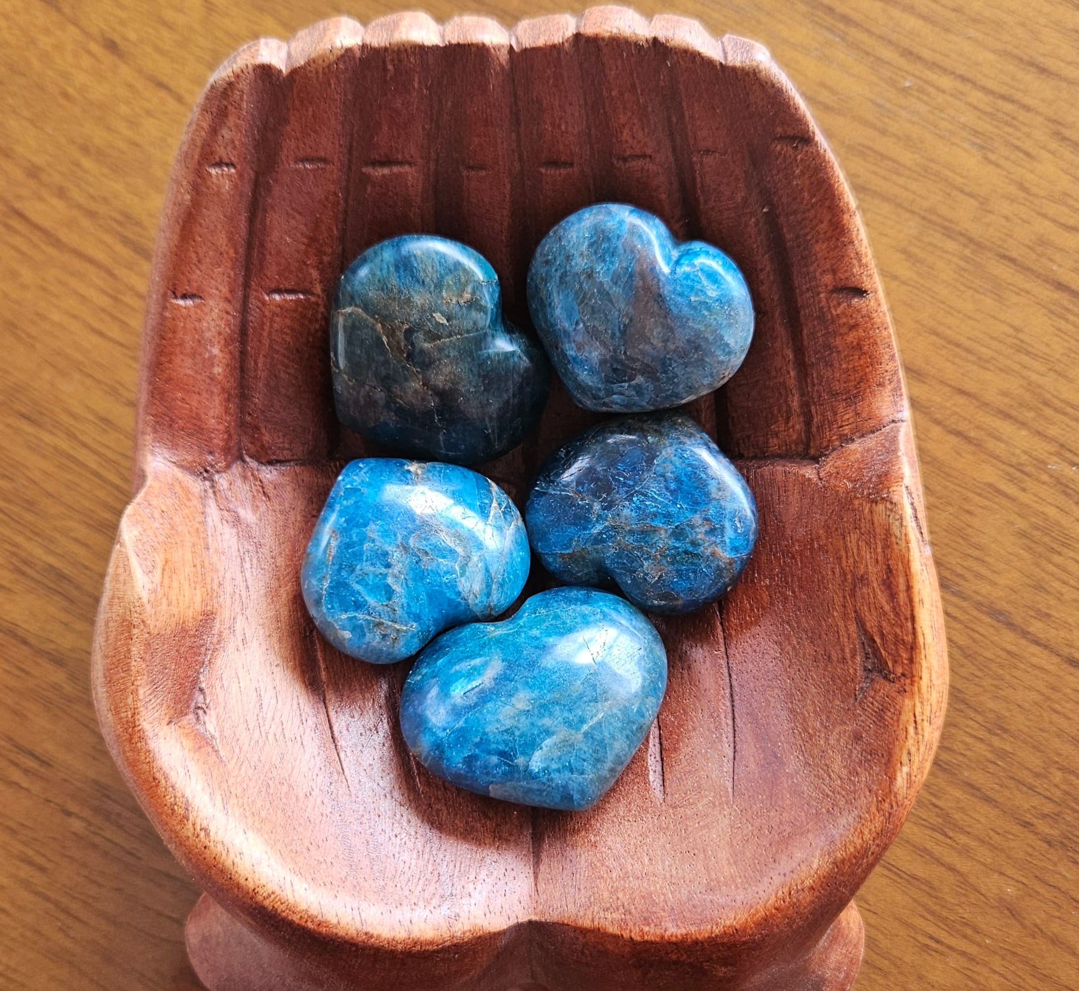 Blue Apatite Heart