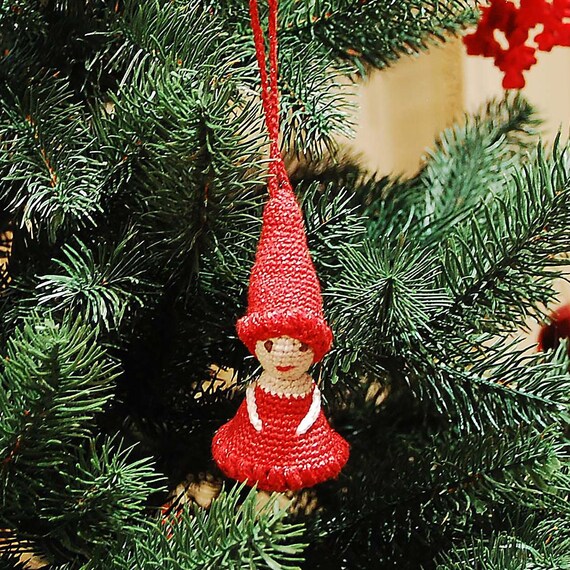 Hanging Doll Red Tree Ornament Baby And Pet Safe Christmas Etsy