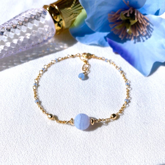 Blue Lace Agate Bracelets -Calming | Clarity | Communication –  pocketfullofstones1