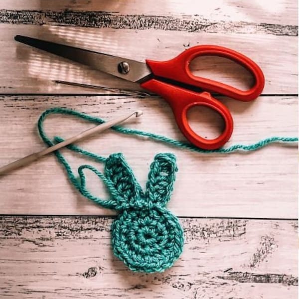 Crochet Easter Bunny Applique - PDF Download