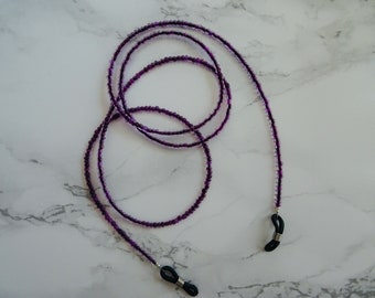 Sunnycord avec perles violettes - Cordon de lunettes avec perles violettes - Cordon à lunettes - Cordón de gafas