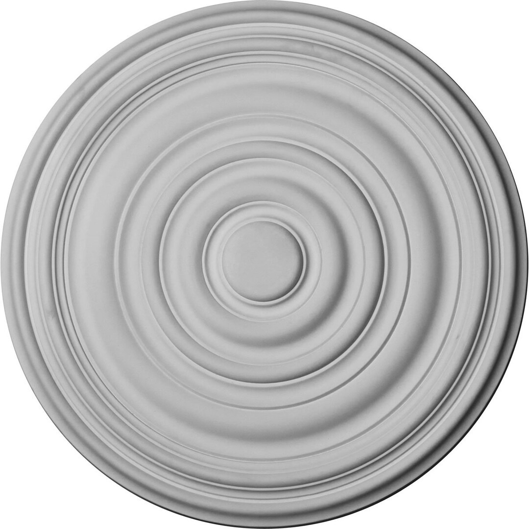 Ekena Millwork CM18CA Ceiling Medallion – 17 3/4" OD X 1 3/8" Projection, White, Solid Urethane, For Canopies Up To 3/4"