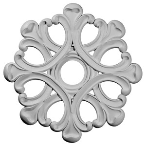 Ekena Millwork Deckenrosette Bradford – 12,5" OD, Handbemalt Gobi Wüste Design, Aus Robustem Urethan, Für Deckenventilatoren