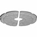 Ekena Millwork Deckenrosette Bradford – 12,5" OD, Handbemalt Gobi Wüste Design, Aus Robustem Urethan, Für Deckenventilatoren