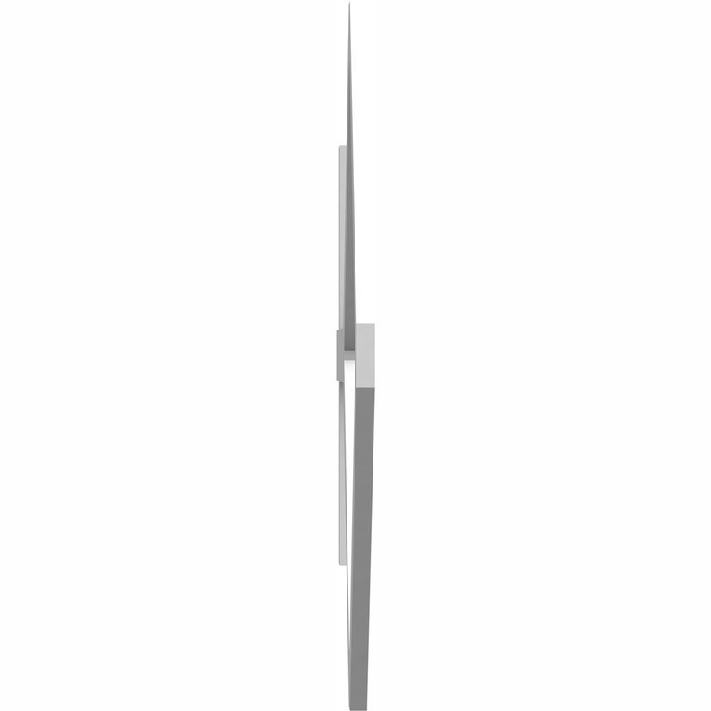K&ouml;nnte beinhalten: Ein silberfarbener Windspiel aus Metall mit einem sternf&ouml;rmigen Design. Das Windspiel hat f&uuml;nf Arme, die sich von einem zentralen Punkt aus erstrecken, und an jedem Arm ist eine kleine Metallscheibe befestigt. Die Scheiben sind in einem Kreis um den zentralen Punkt angeordnet und alle gleich gro&szlig; und gleich geformt. Das Windspiel ist an einem Haken oben aufgeh&auml;ngt und h&auml;ngt vor einem wei&szlig;en Hintergrund.