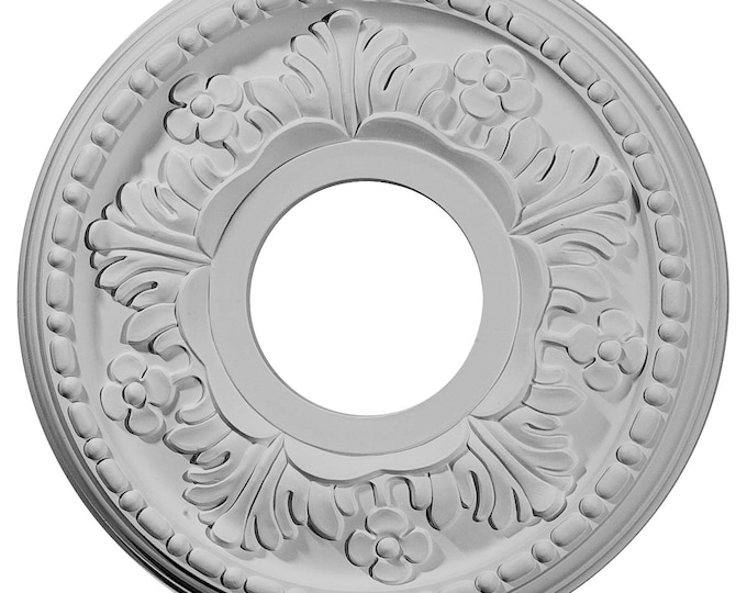 18 1/8od X 3 3/4id X 1 1/8p Bradford Ceiling Medallion Fits Canopies Up