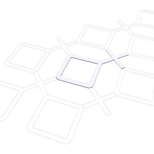 K&ouml;nnte beinhalten: Abstraktes geometrisches Muster mit einer wei&szlig;en, dreidimensionalen quadratischen Form in der Mitte. Das Muster besteht aus einer Reihe verbundener Quadrate, die ein wabenartiges Design bilden.