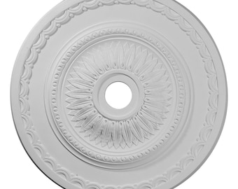 18 1/8od X 3 3/4id X 1 1/8p Bradford Ceiling Medallion Fits Canopies Up