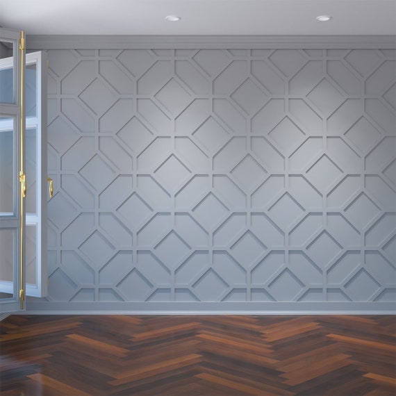 25 5/8"W x 15 3/8"H x 3/8"T Medium Cameron Decorative Fretwork Wall Panels in Architectural Grade PVC
