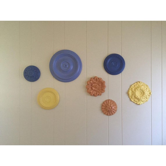 7 7 8od X 3 4p Small Alexandria Ceiling Medallion Etsy